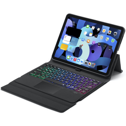 Cover2day Cover2day - Bluetooth Toetsenbord hoes geschikt voor iPad Air 10.9 (2022) - QWERTY - Toetsenbord verlichting - Touchpad - Zwart