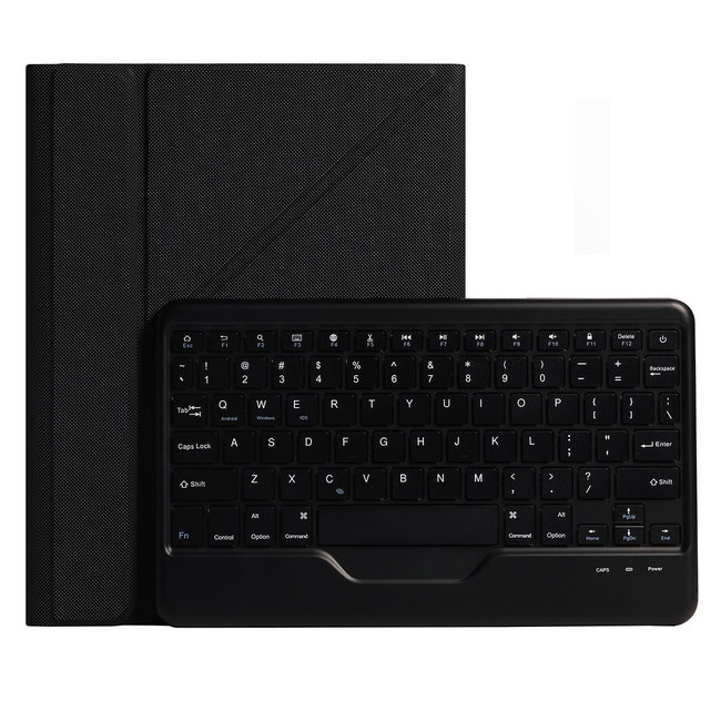 Case2go - Draadloze Bluetooth toetsenbord Tablet hoes geschikt voor iPad Air 2020/2022 10.9 inch met Stylus Pen Houder - Zwart