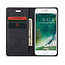 CaseMe - Telefoonhoesje geschikt voor iPhone SE 2022 - Wallet Book Case - Magneetsluiting - Zwart