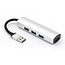 USB Splitter - USB Hub 3.0 - 4 Poorten - USB 3.0 aansluiting - Aluminium - Zilver