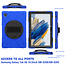 Cover2day - Tablet Hoes geschikt voor Samsung Galaxy Tab A8 (2021) - 10.5 Inch - Hand Strap Armor Case - Donker Blauw