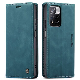 CaseMe CaseMe - Hoesje compitabel met Xiaomi Redmi Note 11 Pro - Wallet Book Case - Magneetsluiting - Blauw