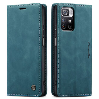 CaseMe CaseMe - Hoesje compitabel met Xiaomi Redmi Note 11 - Wallet Book Case - Magneetsluiting - Blauw