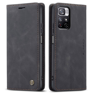 CaseMe CaseMe - Hoesje compitabel met Xiaomi Redmi Note 11 - Wallet Book Case - Magneetsluiting - Zwart