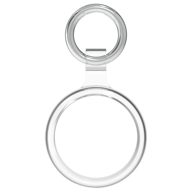 Case2go - Apple Airtag case - Airtag key ring - Airtag case - Silicone - Transparent white