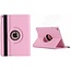 Case2go - Tablet cover suitable for iPad 2021 - 10.2 Inch - Rotatable Book Case Cover - Pink