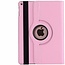 Case2go - Tablet cover suitable for iPad 2021 - 10.2 Inch - Rotatable Book Case Cover - Pink