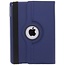 Case2go - Tablet cover suitable for iPad 2021 - 10.2 Inch - Rotatable Book Case Cover - Dark Blue