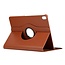 Case2go - Tablet cover suitable for iPad 2021 - 10.2 Inch - Rotatable Book Case Cover - Brown