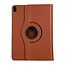 Case2go - Tablet cover suitable for iPad 2021 - 10.2 Inch - Rotatable Book Case Cover - Brown