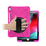 Case2go - Tablet cover suitable for iPad 2021 - 10.2 Inch - Hand Strap Armor Case - Magenta