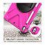 Case2go - Tablet cover suitable for iPad 2021 - 10.2 Inch - Hand Strap Armor Case - Magenta
