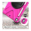 Case2go - Tablet cover suitable for iPad 2021 - 10.2 Inch - Hand Strap Armor Case - Magenta