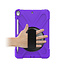 Case2go - Tablet cover suitable for iPad 2021 - 10.2 Inch - Hand Strap Armor Case - Purple