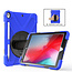Case2go - Tablet cover suitable for iPad 2021 - 10.2 Inch - Hand Strap Armor Case - Blue