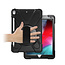 Case2go - Tablet cover suitable for iPad 2021 - 10.2 Inch - Hand Strap Armor Case - Black