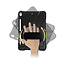 Case2go - Tablet cover suitable for iPad 2021 - 10.2 Inch - Hand Strap Armor Case - Black