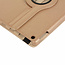 Case2go - Tablet cover suitable for iPad 2021 - 10.2 Inch - Rotatable Book Case Cover - Gold