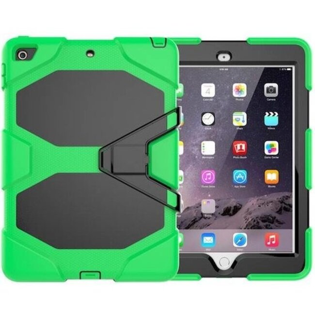Case2go - Tablet cover suitable for iPad 2021 - 10.2 Inch - Extreme Armor Case - Green