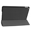 Case2go - Tablet cover suitable for iPad 2021 - 10.2 Inch - Tri-Fold Book Case - Black