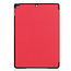 Case2go - Tablet cover suitable for iPad 2021 - 10.2 Inch - Tri-Fold Book Case - Red