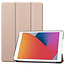 Case2go - Tablet cover suitable for iPad 2021 - 10.2 Inch - Tri-Fold Book Case - Gold