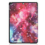 Case2go - Tablet cover suitable for iPad 2021 - 10.2 Inch - Tri-Fold Book Case - Galaxy