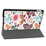 Case2go - Tablet cover suitable for iPad 2021 - 10.2 Inch - Tri-Fold Book Case - Butterflies
