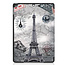 Case2go - Tablet cover suitable for iPad 2021 - 10.2 Inch - Tri-Fold Book Case - Eiffel Tower