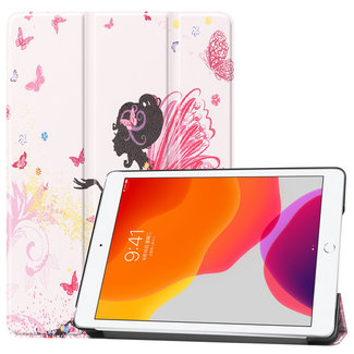 Cover2day Tablet hoes geschikt voor iPad 2021 - 10.2 Inch - Tri-Fold Book Case - Flower Fairy