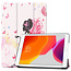 Case2go - Tablet cover suitable for iPad 2021 - 10.2 Inch - Tri-Fold Book Case - Flower Fairy