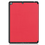 Case2go - Tablet cover suitable for Apple iPad 2021 - 10.2 inch - Tri-Fold Book Case - Apple Pencil Holder - Red