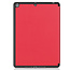 Tablet hoes geschikt voor Apple iPad 2021 - 10.2 inch - Tri-Fold Book Case - Apple Pencil Houder - Rood