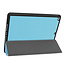 Tablet hoes geschikt voor Apple iPad 2021 - 10.2 inch - Tri-Fold Book Case - Apple Pencil Houder - Licht Blauw