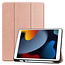 Tablet hoes geschikt voor Apple iPad 2021 - 10.2 inch - Tri-Fold Book Case - Apple Pencil Houder - RosÃ© Goud