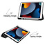Case2go - Tablet cover suitable for Apple iPad 2021 - 10.2 inch - Tri-Fold Book Case - Apple Pencil Holder - Don't Touch Me