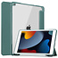 Case2go - Tablet cover suitable for iPad 2021 - 10.2 Inch - Transparent Case - Tri-fold Back Cover - Dark Green