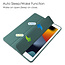 Case2go - Tablet cover suitable for iPad 2021 - 10.2 Inch - Transparent Case - Tri-fold Back Cover - Dark Green