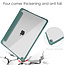 Tablet hoes geschikt voor iPad 2021 - 10.2 Inch - Transparante Case - Tri-fold Back Cover - Donker Groen