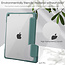 Tablet hoes geschikt voor iPad 2021 - 10.2 Inch - Transparante Case - Tri-fold Back Cover - Donker Groen