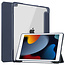 Case2go - Tablet cover suitable for iPad 2021 - 10.2 Inch - Transparent Case - Tri-fold Back Cover - Dark Blue