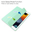 Tablet hoes geschikt voor iPad 2021 - 10.2 Inch - Transparante Case - Tri-fold Back Cover - Mint Groen