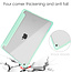 Case2go - Tablet cover suitable for iPad 2021 - 10.2 Inch - Transparent Case - Tri-fold Back Cover - Mint Green