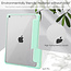 Case2go - Tablet cover suitable for iPad 2021 - 10.2 Inch - Transparent Case - Tri-fold Back Cover - Mint Green