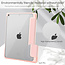 Case2go - Tablet cover suitable for iPad 2021 - 10.2 Inch - Transparent Case - Tri-fold Back Cover - Pink