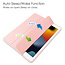 Tablet hoes geschikt voor iPad 2021 - 10.2 Inch - Transparante Case - Tri-fold Back Cover - Roze