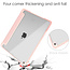 Case2go - Tablet cover suitable for iPad 2021 - 10.2 Inch - Transparent Case - Tri-fold Back Cover - Pink