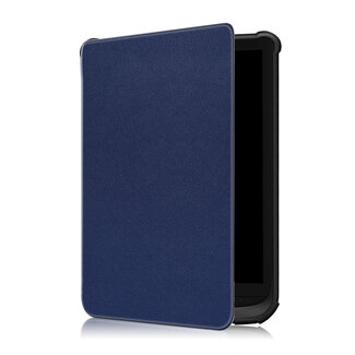 Cover2day Case2go - Case for PocketBook Touch HD 3 - Slim Tri-Fold Book Case -with Auto Sleep Wake Function - Dark Blue