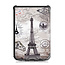 Case2go - Case for PocketBook Touch HD 3 - Slim Tri-Fold Book Case -with Auto Sleep Wake Function - Eiffel Tower