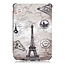 Case2go - Case for PocketBook Touch HD 3 - Slim Tri-Fold Book Case -with Auto Sleep Wake Function - Eiffel Tower